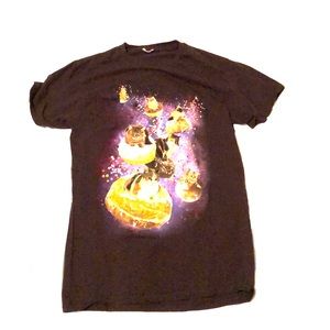 Black Cat Print Shirt